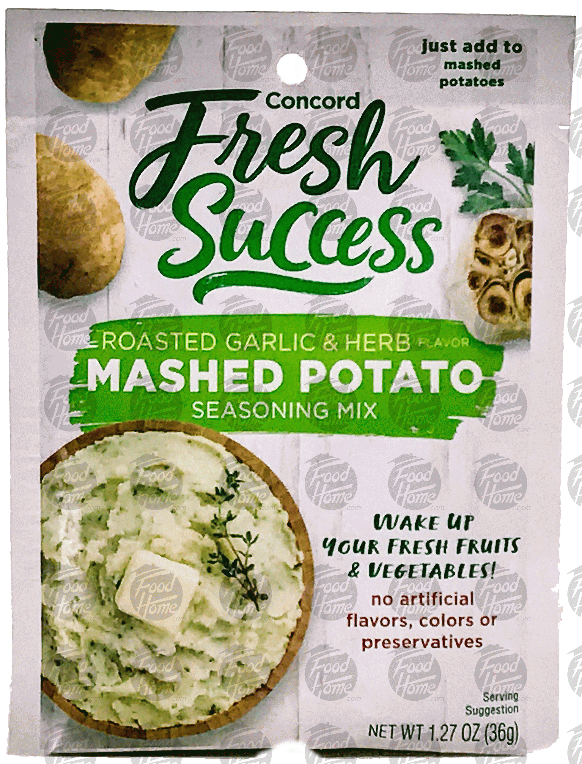 Concord Foods Fresh Success roasted garlic & herb mashed potato seasoning mix, just add to mashed potatoes Full-Size Picture